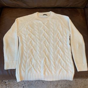 White cable knit Zara sweater- NWOT